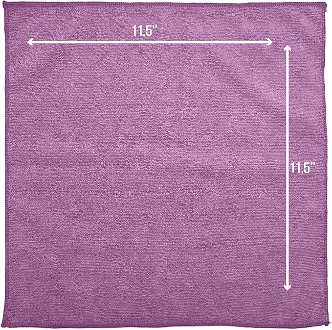 GREEN LIFESTYLE Chamois Cloth, Microfiber Cleaning Cloth 50 Pack, Borderless Towels Cleaning, Car Microfiber Towel, Drying Car Wash Towels (11.5" x 11.5", Multicolor)