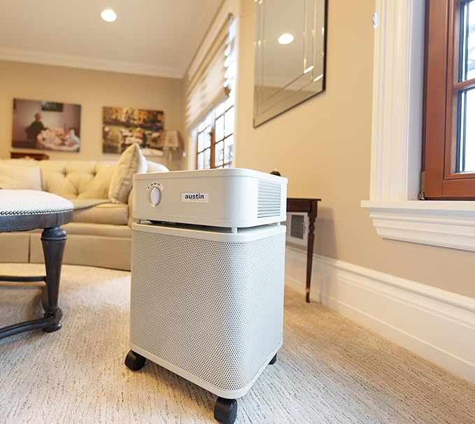 Austin Air Healthmate Plus, Sandstone - Powerful Air Purifier with Medical-Grade Filtration System, Eliminate Harmful Airborne Contaminants, Model B450