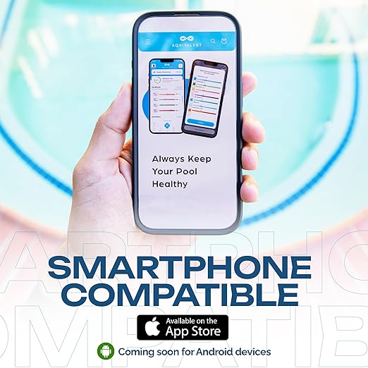 Advanced Pool & Hot Tub Test Strips with AI-Powered Mobile App - All-in-One Water Test Kit for Pools, Spas, and Above Ground Pool Accessories (Starter kit)