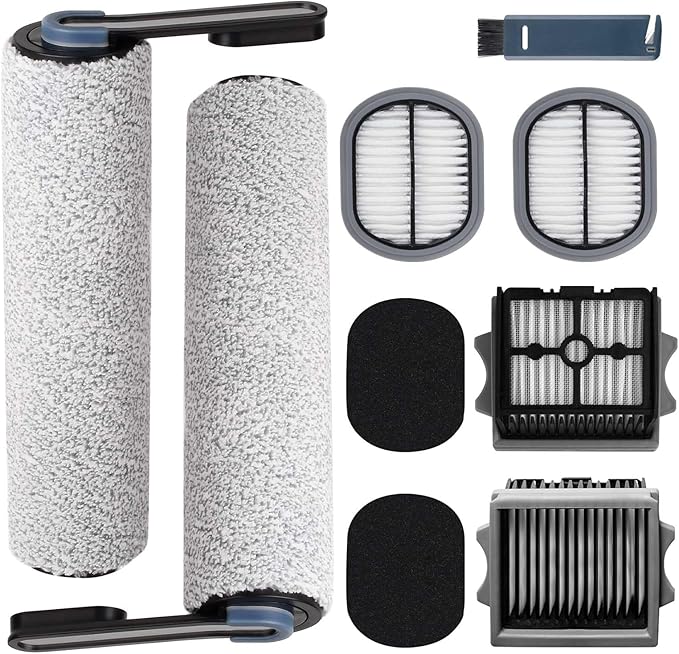 keluke Only S5Combo - Replacement Roller Brush and Filters Compatible with Tineco Floor One S5Combo Wet Dry Cordless Vacuum Cleaner(Not for Others S5 Series Models) 2 Brushes Roller,4 Filters
