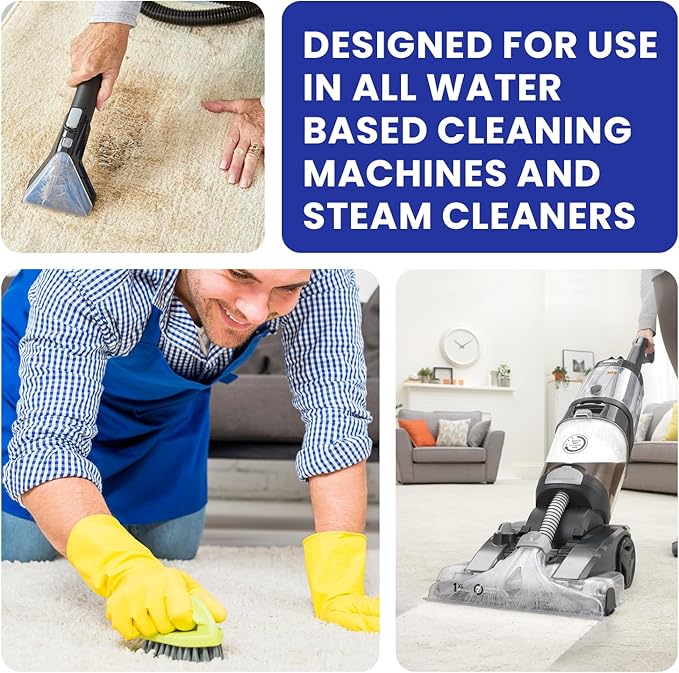 Carpet Cleaner Shampoo - MADE IN USA - 64oz Concentrate Carpet Cleaner & Deodorizer - Pet Stain And Odor Remover - Rug Extracting Shampoo carpets, Upholstery, and Machine Use - Fresh Scent (64 Fl Oz)