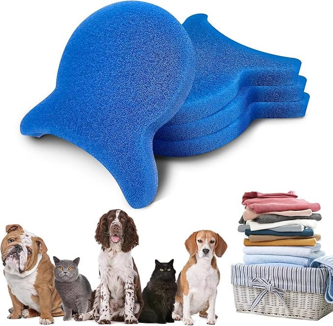 Pet Hair Remover for Laundry, Reusable Dog & Cat Hair Remover Tool, Effectively Removes Pet Hair, Lint and Dander from Bedding and Clothing, Suitable for Washing Machines, Dryers 4PCS