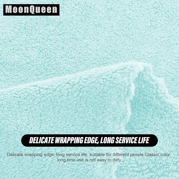 MOONQUEEN Ultra Soft Premium Washcloths Set - 12 x 12 inches - 24 Pack - Quick Drying - Highly Absorbent Coral Velvet Bathroom Wash Clothes - Use as Bath, Spa, Facial, Fingertip Towel (Frozen Blue)