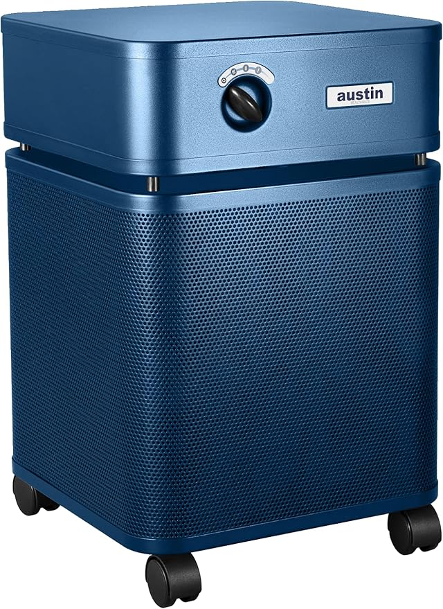 Austin Air HealthMate Standard Air Purifier Midnight Blue - Advanced 4- Stage Filtration Air Purifiers For Home with Activated Carbon & Zeolite - Ideal as Air Purifiers for Bedroom, Model B400