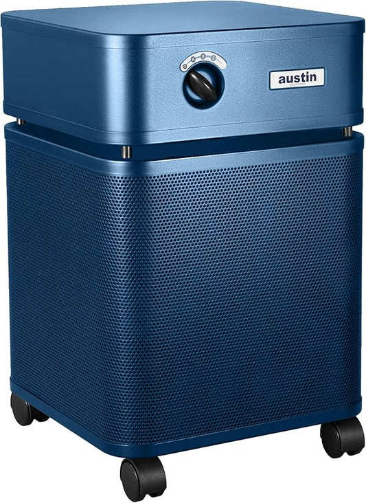 Austin Air HealthMate Standard Air Purifier Midnight Blue - Advanced 4- Stage Filtration Air Purifiers For Home with Activated Carbon & Zeolite - Ideal as Air Purifiers for Bedroom, Model B400