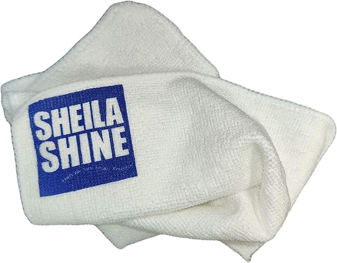Sheila Shine 1 Quart Stainless Steel Cleaner and Polish w/Microfiber Cloth - Cleans, Polishes & Protects Kitchen Appliances, Refrigerators, Sinks, Ovens & Grills - Streak Free Stainless Sink Cleaner