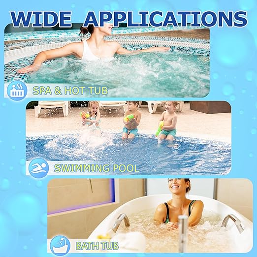 Pool Salt Test Strips - Salt Water Pool Testing Kit - 125 Swimming Pool Spa Hot Tub Test Strips - Rapid Accurate Easy to Test Hardness, Bromine, pH, Salt and More (8-Way)