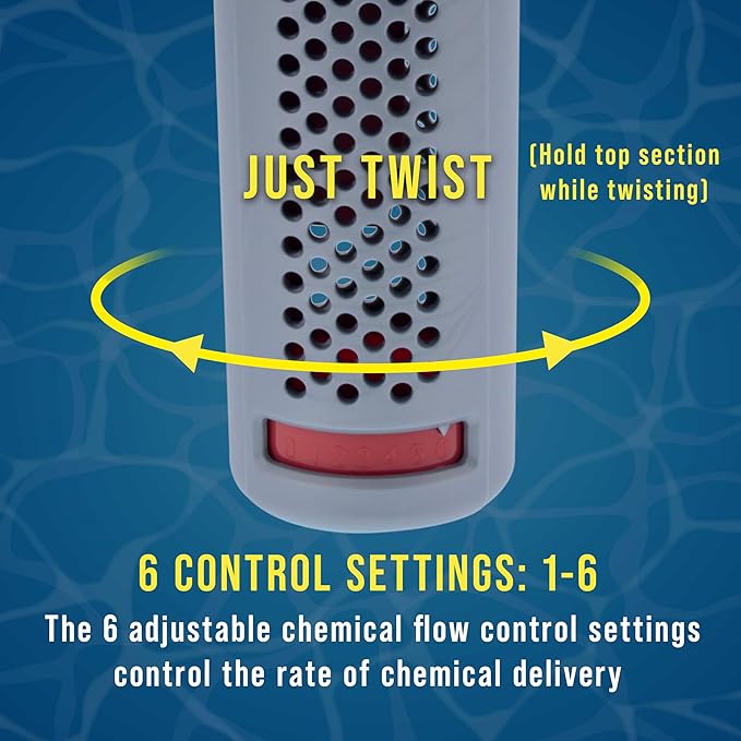 U.S. Pool Supply Duck Floating Spa, Hot Tub & Small Pool Chlorine and Bromine Dispenser - Holds 1" Tablets, 6 Flow Level Control Settings, Fun Yellow Animal Float Floater, Adjustable Balanced Delivery