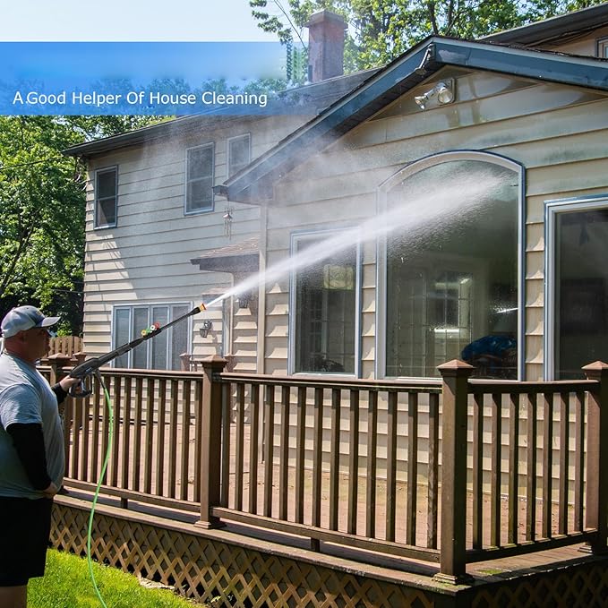 5000PSI Electric Pressure Washer,Power Washer with Foam Cannon,Portable Cleaner with 33ft Hose Reel,4 Nozzle Tips,and Soap Bottle for Cars/Home/Driveways/Patios/Decks/Fences