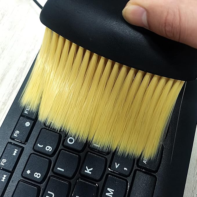 Ajxn Auto Interior Dust Brush, Car Cleaning Brushes Duster, Soft Bristles Detailing Brush Dusting Tool for Automotive Dashboard, Air Conditioner Vents, Leather, Computer,Scratch Free (Yellow)
