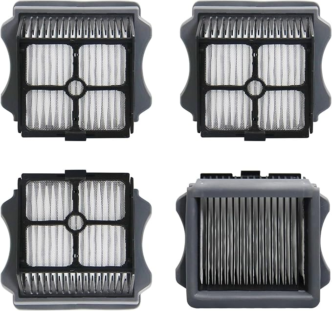 Floor ONE S3 Replacement Filter Compatible with Tineco iFloor 3, Floor ONE S3, Floor ONE S5, Floor ONE S5 Pro Cordless Wet Dry Vacuum Cleaner, 4 Pack