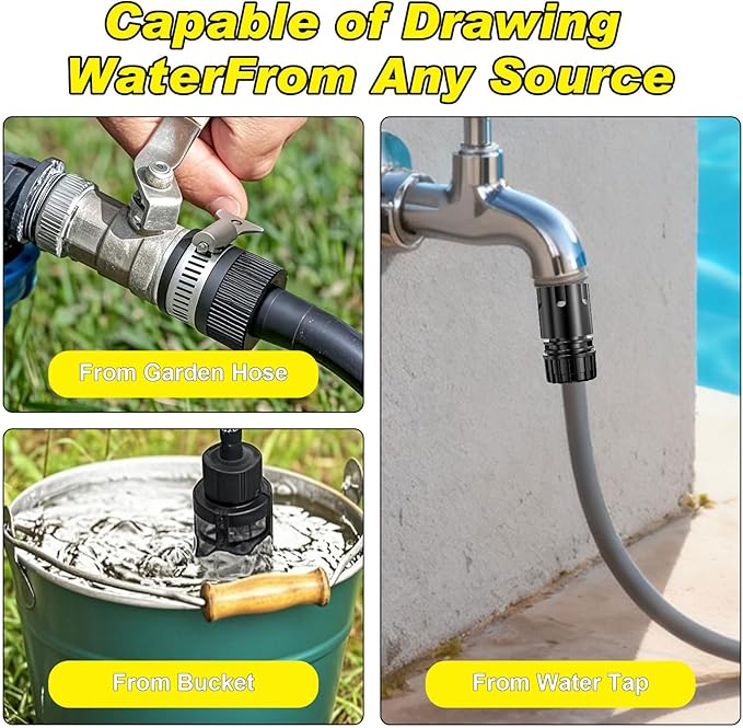 Cordless Pressure Washer, 2200W Brushless Motor, 4 Speed Modes, Max Pressure 1400PSI, 2 x 4.0 Ah Batteries, 6-in-1 Swivel Nozzle, Cleaning Brush, 16.4FT Hose, Cleaning and Garden Irrigation