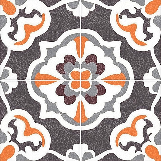 10PCS 12x12 Inch Vintage Floral Pattern Peel and Stick Floor Tiles Removable Self Adhesive Vinyl Flooring Stickers for Kitchen Entryway Balcony Coffee Corner Decor