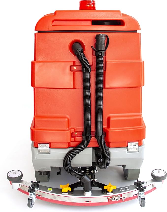 SM860 Ride-On Floor Scrubber Machine, Dual 17” Brushes, 80,000 Sq.Ft/H Productivity, 34.3 Gal Solution & 37 Gal Recovery Tanks, Battery Powered Commercial Floor Cleaner