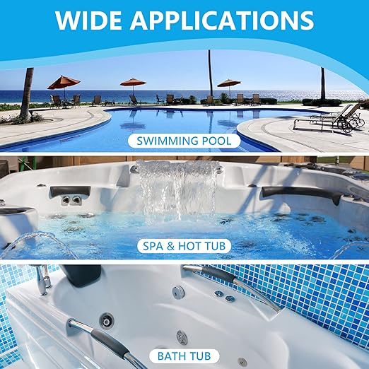 Pool Test Strips Chlorine Kit: 200 PCS 7-in-1 Hot-Tub Spa Water Pool Testing Kit for pH and More