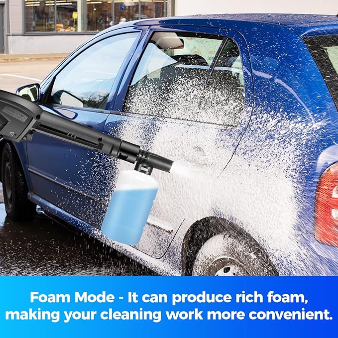 Pressure Washer 4800 PSI Power Washer Powered with with 33ft Pressure Hose, 4 Nozzle and Foam Cannon, for Home, Cars