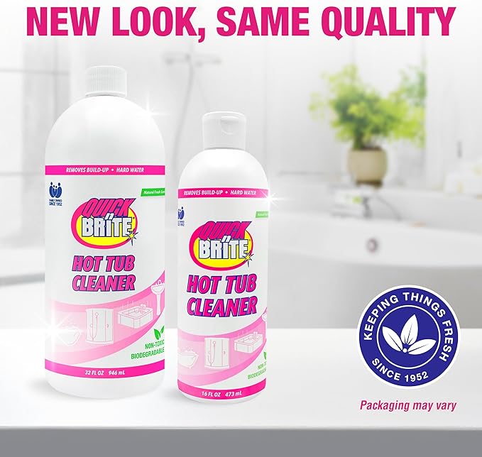Quick 'n Brite Heavy Duty Hot Tub Cleaner - Non-abrasive Cleaning Gel, 16 oz. (Packaging May Vary)