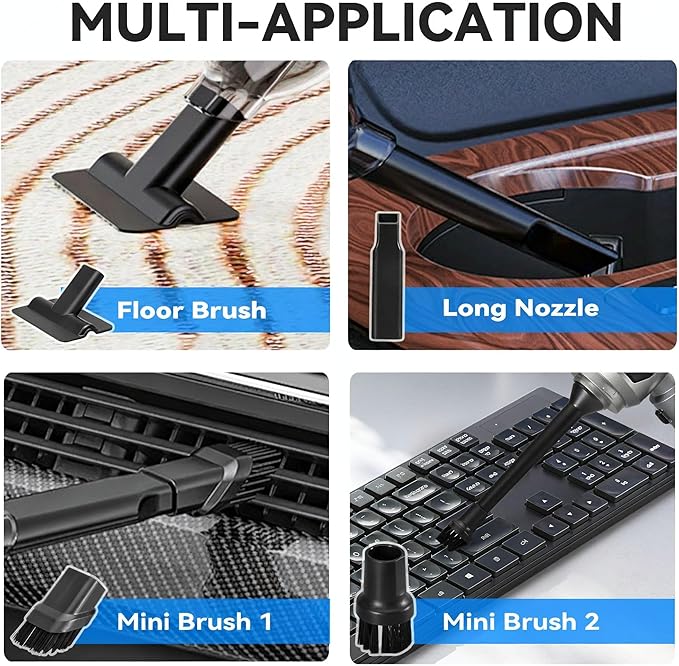 Handheld Vacuum Cleaner, 22000Pa Powerful Car Vacuum Cleaner Cordless, Lightweight Mini Vacuum Air Duster, Rechargeable Portable Vacuum for Car, Home, Kitchen