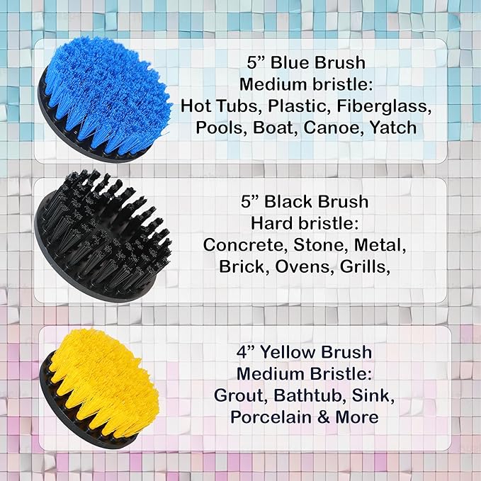 MB Stone Care Easy Oxy Marble Tile Grout Cleaner with Drill Brush KIT - Cleans Granite, Stainless Steel, Fabric, Quartz, Glass (Gallon Bundle)
