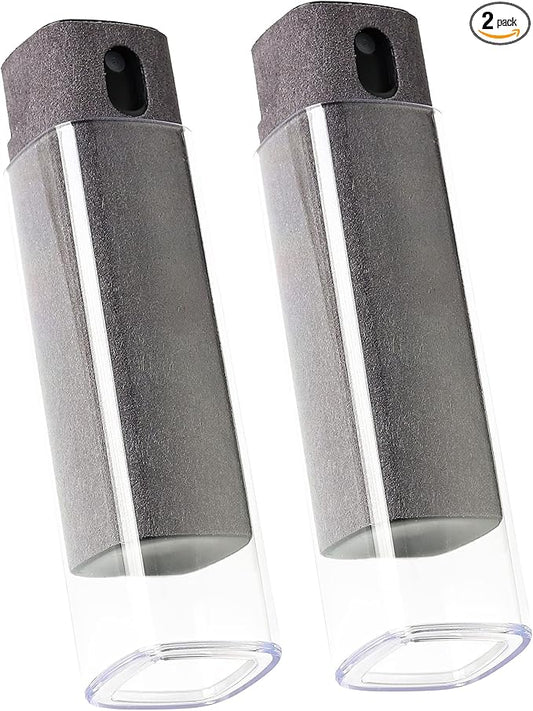 Touchscreen Screen Cleaner Kit 2 Pcs, Phone, Tablet and Car Screen Cleaner, Two in One Spray and Microfiber Cloth(2 Pack Grey)