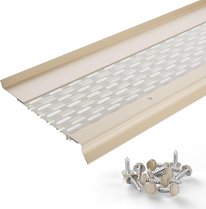 Micromesh 6 inch Gutter Guards Leaf Protection,1 Feet Sample Pack Eggshell, Aluminum Gutter Covers, Contractor Grade Gutter Guard from Manufacturer