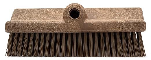 SPARTA 40423EC01 Plastic Floor Scrub Brush, Wall Brush, Equipment Brush With Nonabsorbent Bristles For Industrial Kitchens, Hospitals, Commercial Cleaning, 10 Inches, Brown