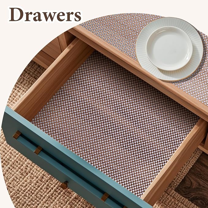 Drawer and Shelf Liner for Kitchen Cabinet: 12 in X 30 Ft Non Slip Waterproof Shelf Paper Non Adhesive Refrigerator Liners Light Gray Easy Liners for Bathroom