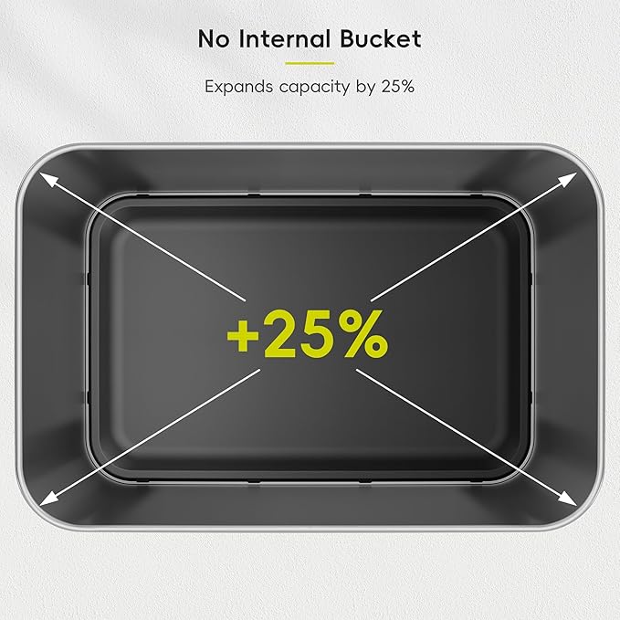EKO EcoNova 13.2 Gallon/ 50L Automatic Sensor Kitchen Trash Can, Stainless Steel Touchless Garbage Bin with Soft-Close &Stay-Open Lid, Fingerprint-Resistant, Matte Black