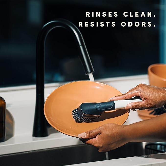 Brite by Scotch-Brite Limited Edition Mess-Free Dishwand, Sleek and Stylish Dish Brush with Soap Dispenser Handle