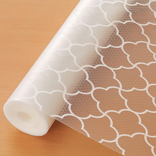 Cooyes Shelf Liner – Premium Non-Adhesive Cabinet & Drawer Liner for Kitchen – Waterproof Shelf Paper with Modern Pattern – Durable EVA Cabinet Mat – Easy to Cut （12" W x 240" L）
