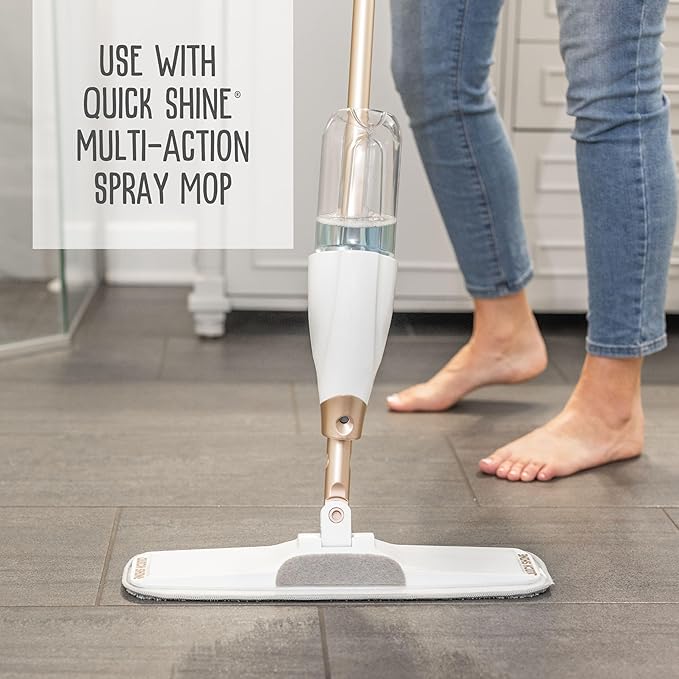 Quick Shine Hardwood Floor Cleaner Daily Care 24oz | Naturally Cleans Dirt & Scuff Marks | Dirt Dissolving, Streak Free, No Rinse & Ready to Use | Spray, Wipe, Done! | Safer Choice Cleaner