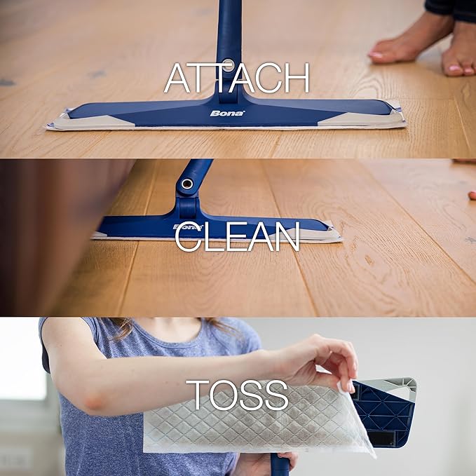 Bona® Disposable Wet Cleaning Pads for Hardwood Floors,Lavender Scent,(Pack of 6)
