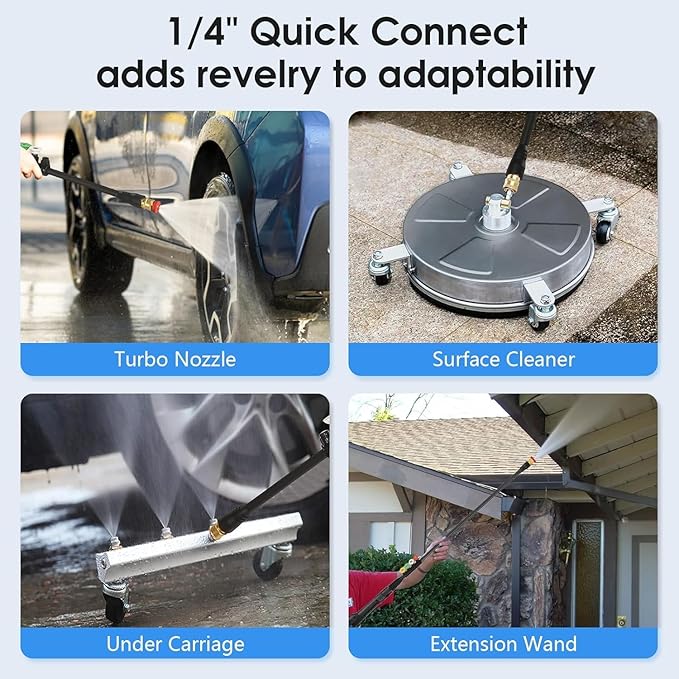 Pressure Washer 5000 PSI,2.8 GPM Power Washer with Foam Cannon,Portable Cleaner with 33ft Hose Reel,4 Nozzle Tips,and Soap Bottle for Cars/Home/Driveways/Patios/Decks/Fences(Light Green)