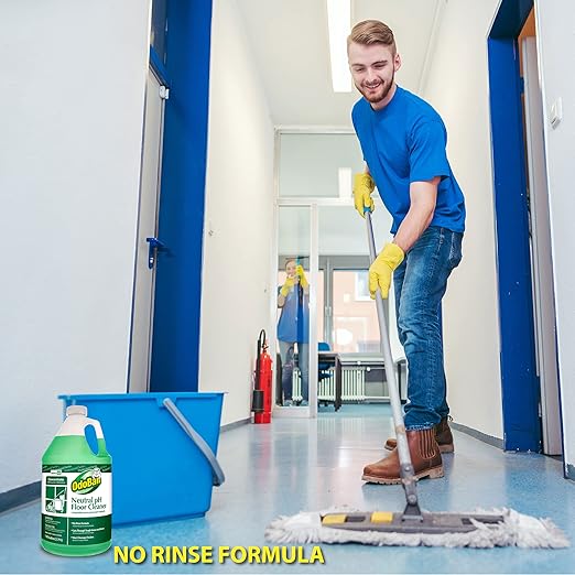 OdoBan Professional Series Neutral pH No Rinse Floor Cleaner Concentrate, Set of 4, 1 Gallon Each
