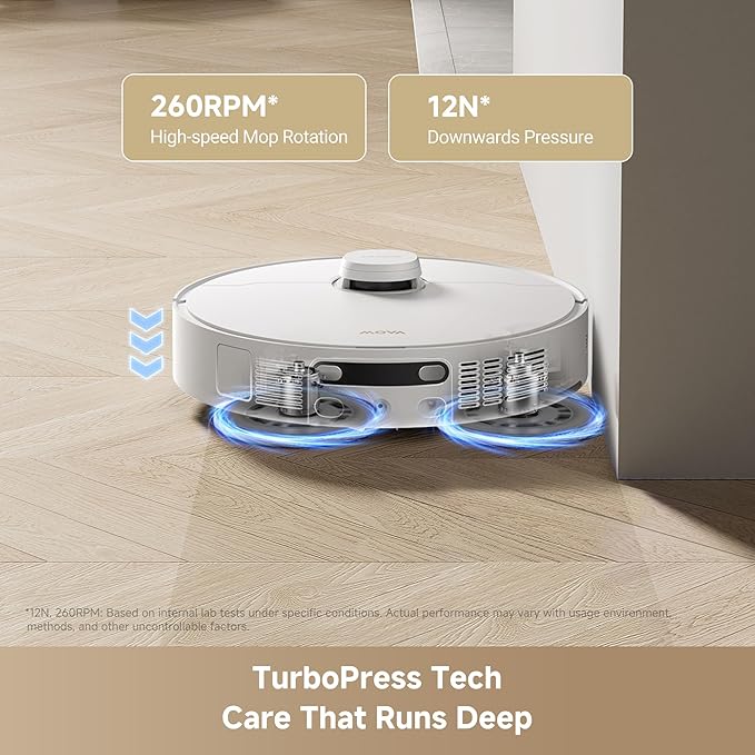 MOVA P10 Pro Ultra Gen2 Robot Vacuum and Mop, 26,000Pa Suaction, 212°F Hot Water Auto Mop Washing, 1-Hour Hot Air Drying, Extenable Mop, All-in-One Dock, Triple Anti-Tangle System for Home