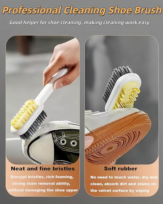 3 Pack Suede Shoe Brush Rubber Shoe Brushes,Suede Cleaner Brush for Shoes,Double-Sided Shoe Cleaning Brush with Soft Bristle,Polish Eraser for Suede Boot Cleaner and Nubuck Brush Shoe Scrubber