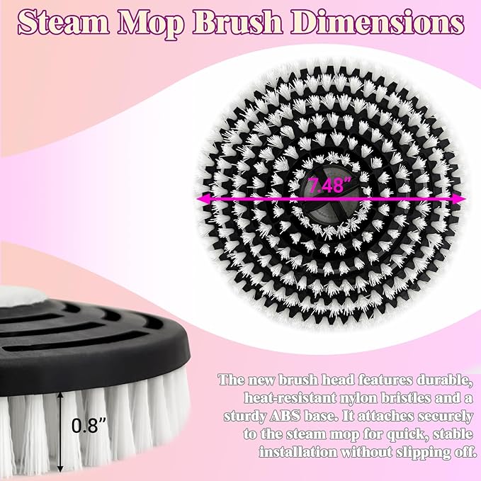 Steam Cleaner Mop Replacement Brush Heads for Shark steam and Scrub mop S7000 S7201 S7005 S7020 S7001C S7000AMZ S8001, Upgraded Scrubbing & Polishing Pads for Deep Cleaning Hard Floors, Black & White