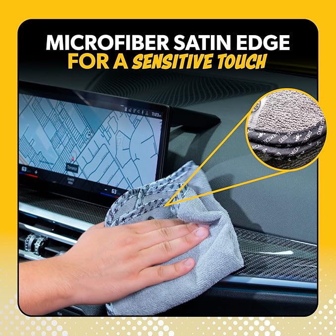 Chemical Guys Microfiber Towels for Cars Microfiber Cleaning Cloth Gray Drying Towels Car Detailing for Wash Interior and Glass, 14 x 12 Inch - 9 Pack