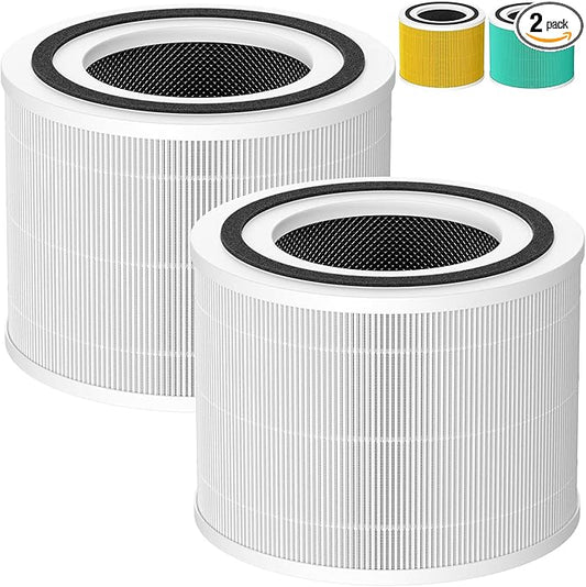 2 Pack 240 True HEPA Replacement Filter Compatible with Puro 240 Air Purifier, 3-in-1 True HEPA 14 Filter Replacement with HP-14 Activated Carbon Filters
