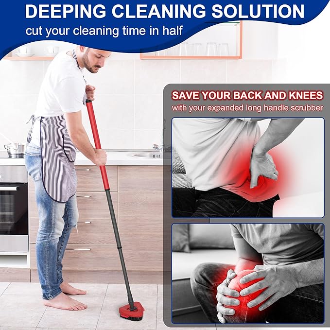Triangle Scrub Brush Head for 2-Tank Snap-On Spin Mop Systems, Aftermarket Floor Scrubber Replacement with Outward-Angled Nylon Bristles for Corners, Grout & Edges — Hard Floor Deep Cleaning, 1 Pack