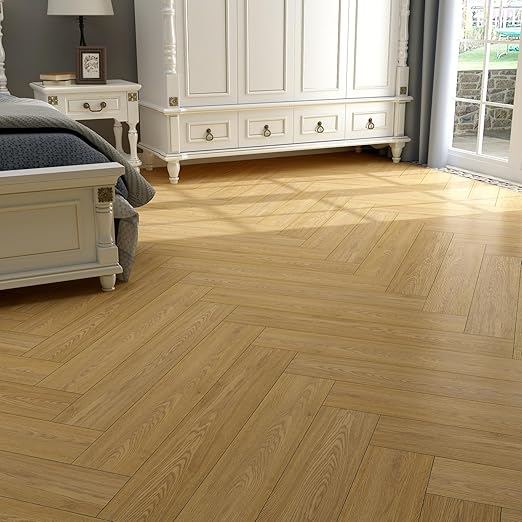 Yenhome 6"X36" Scratch-Resistant Vinyl Flooring Peel and Stick Flooring Waterproof Brown Wood Look Peel and Stick Floor Tile Bathroom Self Adhesive Floor Tile for Bathroom Bedroom (35Plank, 52.5Sq.Ft)