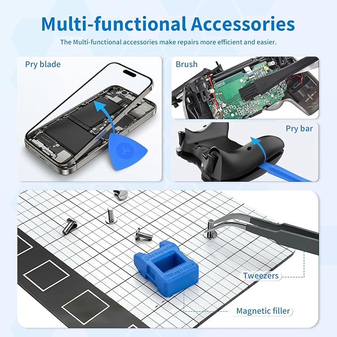 Repair Tool Kit for Nintendo Xbox PS5 PS4, 23 in 1 Triwing Screwdriver Set with T6 T8 T9 T10 Torx 3.8 4.5 Gamebit for Switch Joycon Gamecube Controller NES SNES N64 3DS