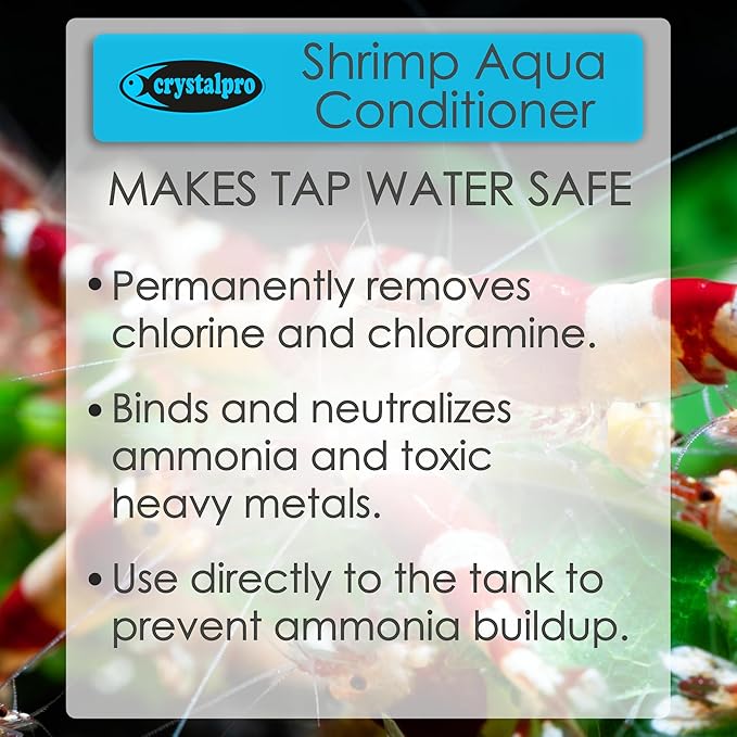 Shrimp Aqua Conditioner Treats 1250 Gallons - Concentrated Water Conditioner Neutralizes Chlorine and Ammonia (4.2 Oz-125 ml) for Freshwater Invertebrate Tanks – Caridina & Neocaridina