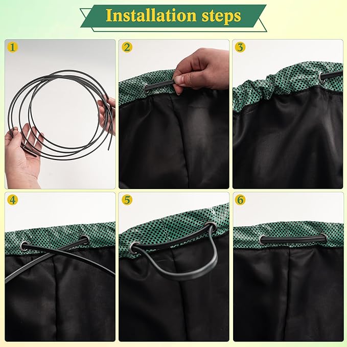 Reusable Yard Waste Bags, 2 Pack 72 Gallon Heavy Duty Lawn Leaf Garden Bag with Extension Layer, Handle & Shoulder Strap, Foldable Leaf Bags for Leaves Lawn Trash