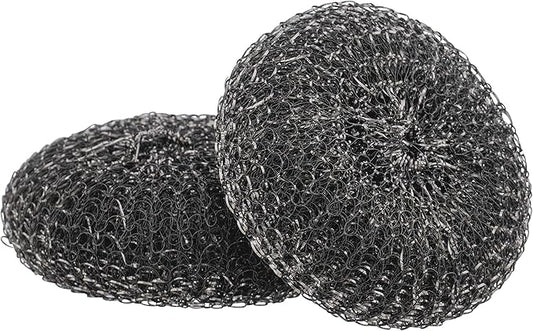 BBQ Grill Brush Bristle Free Stainless Steel Scrubber Cleaner Dishwashing Brush with Long Handle, Great for Pots, Pans, Stove, Cast Iron, Gas/Charcoal/and Electric Grills, Griddle Blue (2 Refills)