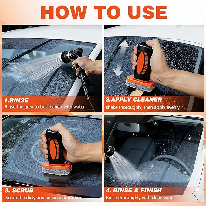 2PCS Glass Oil Film Remover for Car,Roll-On Glass Compound with Cleaning Board,Removes Oil Film & Smudges,Universal Anti-Rain Fog BrushOil Film Remover for Car Windshields and Windows(100g)