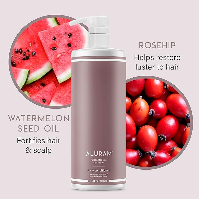 ALURAM Coconut Water Daily Conditioner for Men and Women, Clean Hydration and Shine for All Hair Types, 33.8 Fl Oz