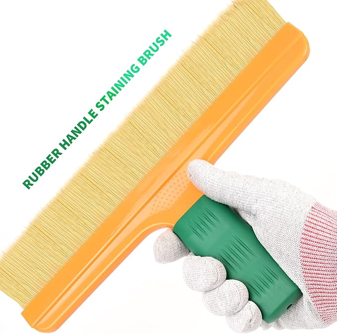 FOSHIO Brush Wrap Tool, 12" Professional Soft Boar Hair Bristle Car Detailing Brush with Rubber Handle for Vinyl Wrapping, Cleaning Interiors & Exteriors Car Wash & Window Tint Brush Tool