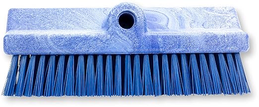 SPARTA 40423EC14 Plastic Floor Scrub Brush, Wall Brush, Equipment Brush With Nonabsorbent Bristles For Industrial Kitchens, Hospitals, Commercial Cleaning, 10 Inches, Blue