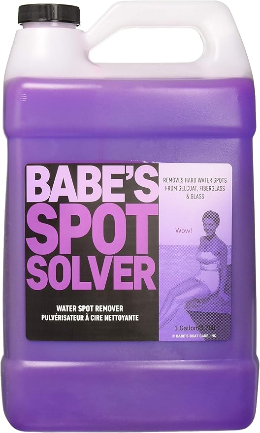 Babe’s Spot Solver – Hard Water Spot Remover for Boats – Safe for Gelcoat, Glass & Chrome – Non-Abrasive Marine-Grade Cleaning Solution - 1 Gallon